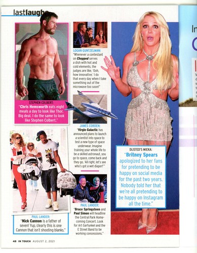 IN TOUCH MAGAZINE AUG 2, 2021 ~ BRITNEY, TINA, SHAKIRA, DUGGARS, MEGHAN MARKLE! - Picture 8 of 8