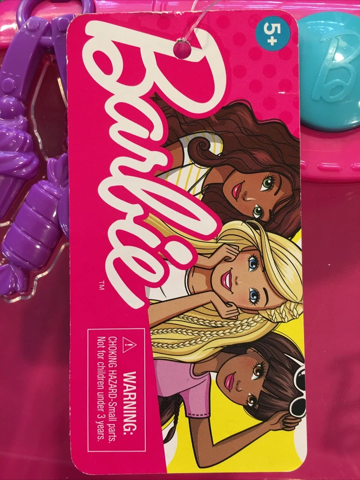 Estuche de Maquillaje Barbie Rosa con Mango de Cuentas Foto 4 de 4