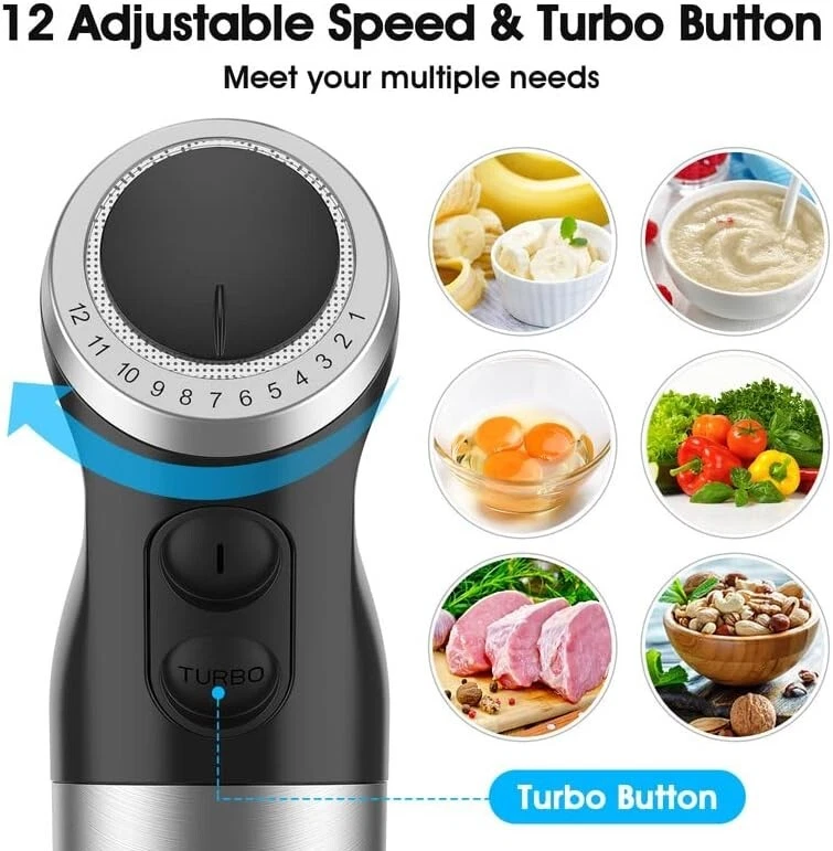 KOIOS 5 en 1 Batidora de Mano de Inmersión 800W Mezcladora Vaso Cobre Multifuncional NUEVO Foto 3 de 4