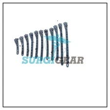 Basic 4.5/5.0mm DF Safety Locking Plates 4 to 14 Holes Left 11 Pcs Set Titanium