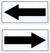 Black Arrow Sign Aluminum 10 x 5 Inch Heavy Duty Metal Waterproof