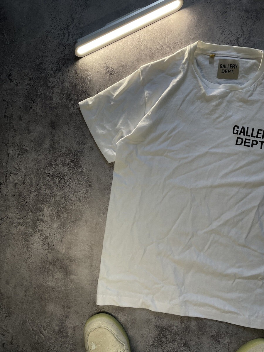 Gallery Dept Baby Blue WHITE Souvenir Hollywood Logo Tee