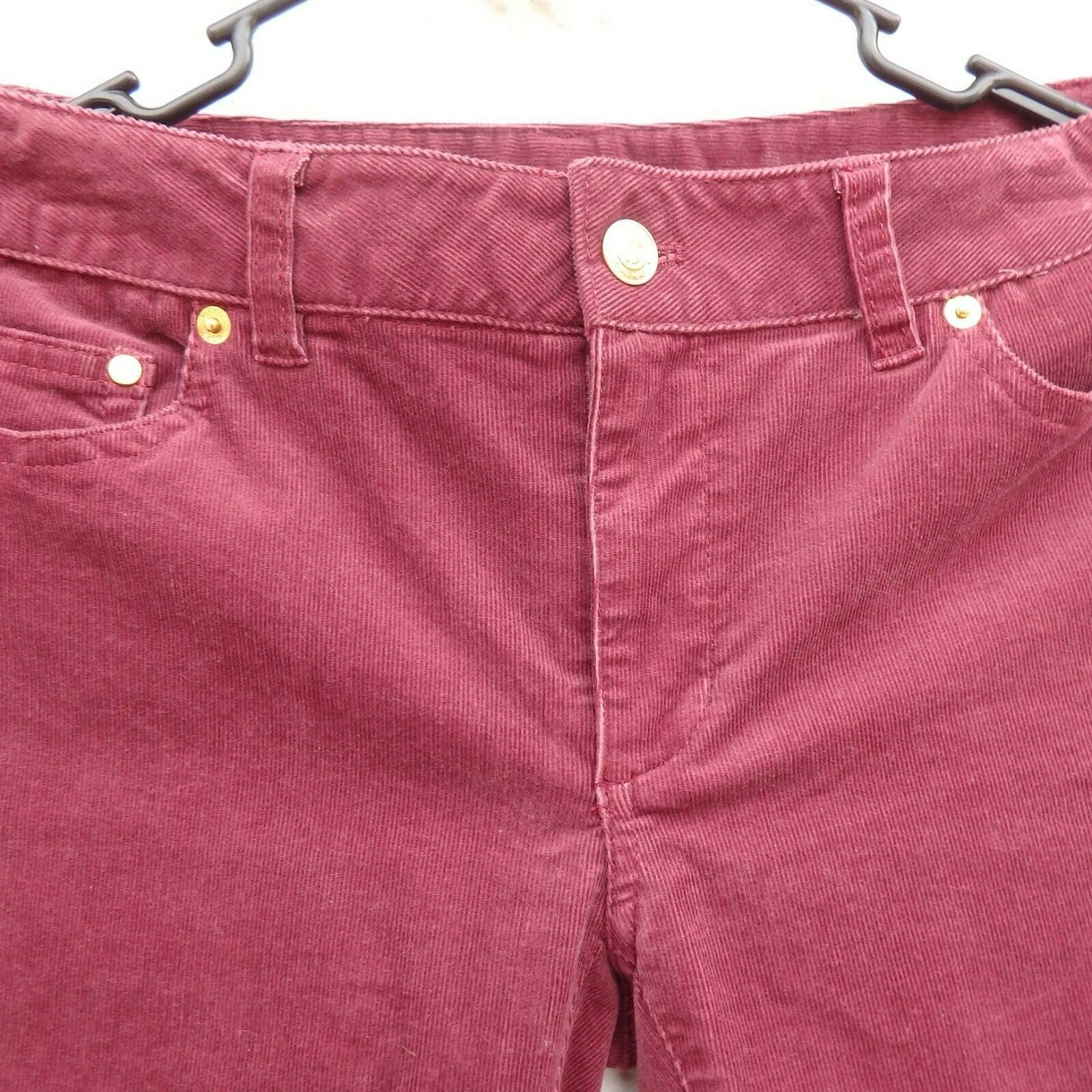 MK Michael Kors Corduroy Skinny Jeans Womens Pants Wine Red SZ 2 image 7