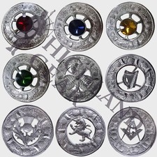 Scottish Kilt Fly Plaid Brooch Various Antique/Highland Pin Brooches Celtic 3"
