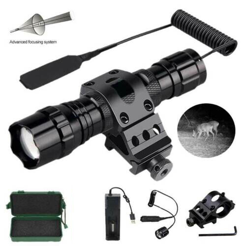 600Yards IR Light Infrared LED Flashlight 850nm Night Vision Light Zoom Rail US