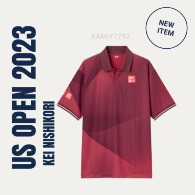 New】Uniqlo Kei Nishikori model Tennis Shirt US OPEN 2023 US23 Red