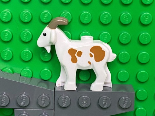NICHT LEGO Ziege Minifigur Tier Bauernhof Scheune Zoo 7189 2011 Dorf Mühle Überfall - Bild 4 von 14