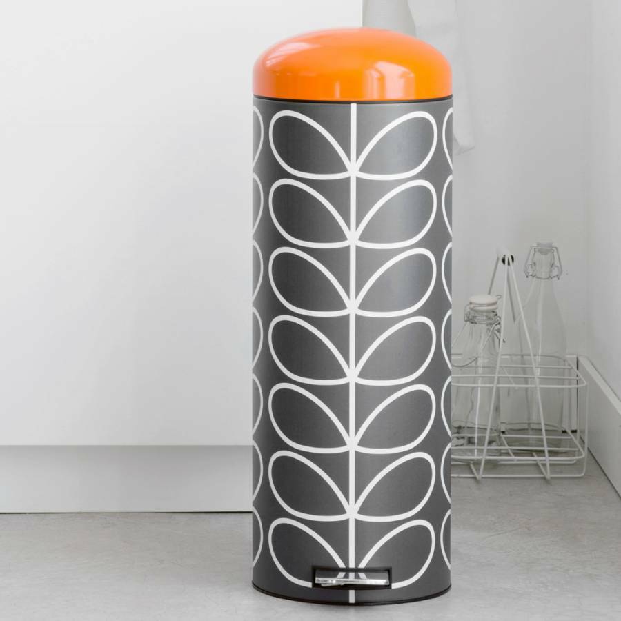 Brabantia Orla Kiely Charcoal Linear Stem Retro Bin 12L Very Brabantia Orla Kiely Charcoal Linear Stem Retro Bin 12L Very