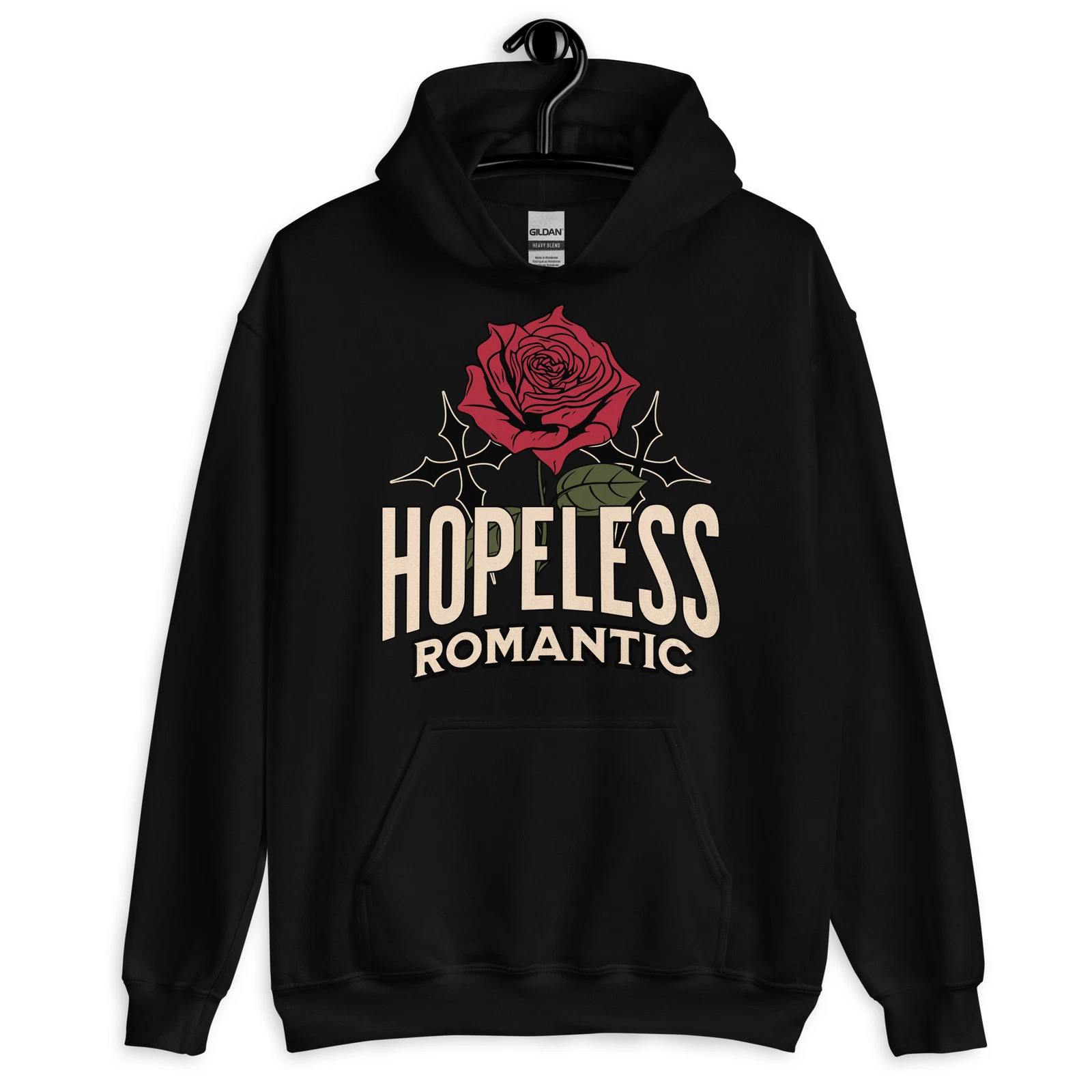 Felpa con cappuccio romantica senza speranza regalo San Valentino regalo per lei amore vintage