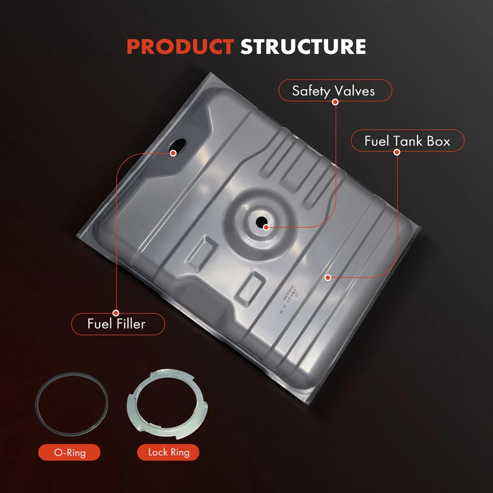 Tanque de combustible de 21 galones con anillo de bloqueo para Ford LTD II Thunderbird Mercury Cougar Foto 2 de 4