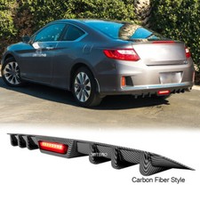 Car Rear Bumper Diffuser Splitter Spoiler Lip Wtail Led Light For Honda Accord Car Rear Bumper Diffuser Splitter Spoiler Lip Wtail Led Light For Honda Accord