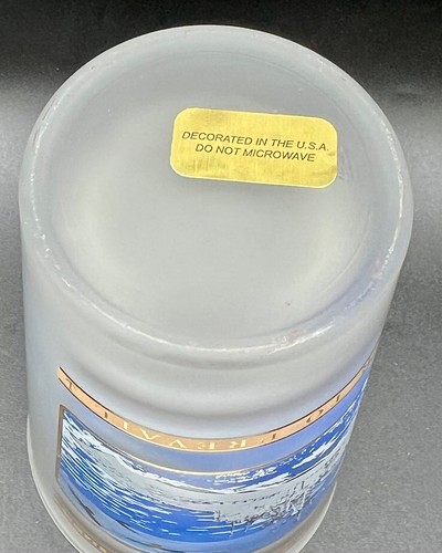 US Navy USN USS Robert G Bradley Frosted Glass Tumbler FFG-49 - Picture 8 of 9