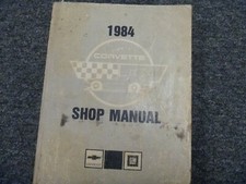 1984 Chevy Corvette Coupe Shop Service Repair Manual 5.7L V8