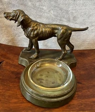 Vintage Hunting Dog Ashtray By  NUART Creations NYC