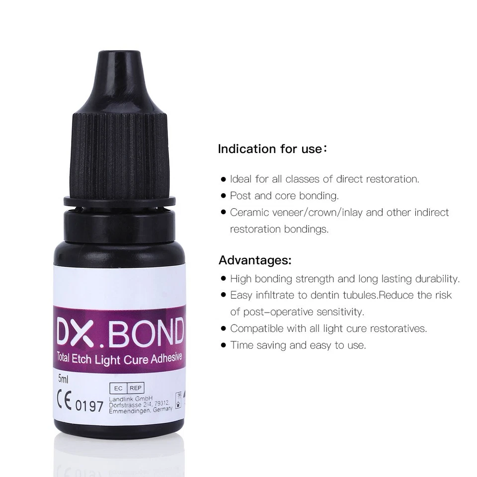 DENTEX DX Bond Dental Light Cure Dentin Enamel Resin Bonding Adhesive - Image 3 of 4