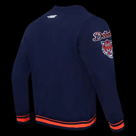 Pro Standard - MLB Detroit Tigers Mashup Para hombres Acanalado Vellón Cuello Redondo - Azul Marino Foto 3 de 4