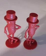 Vintage Planters Mr Peanut Red Salt and Pepper Shakers