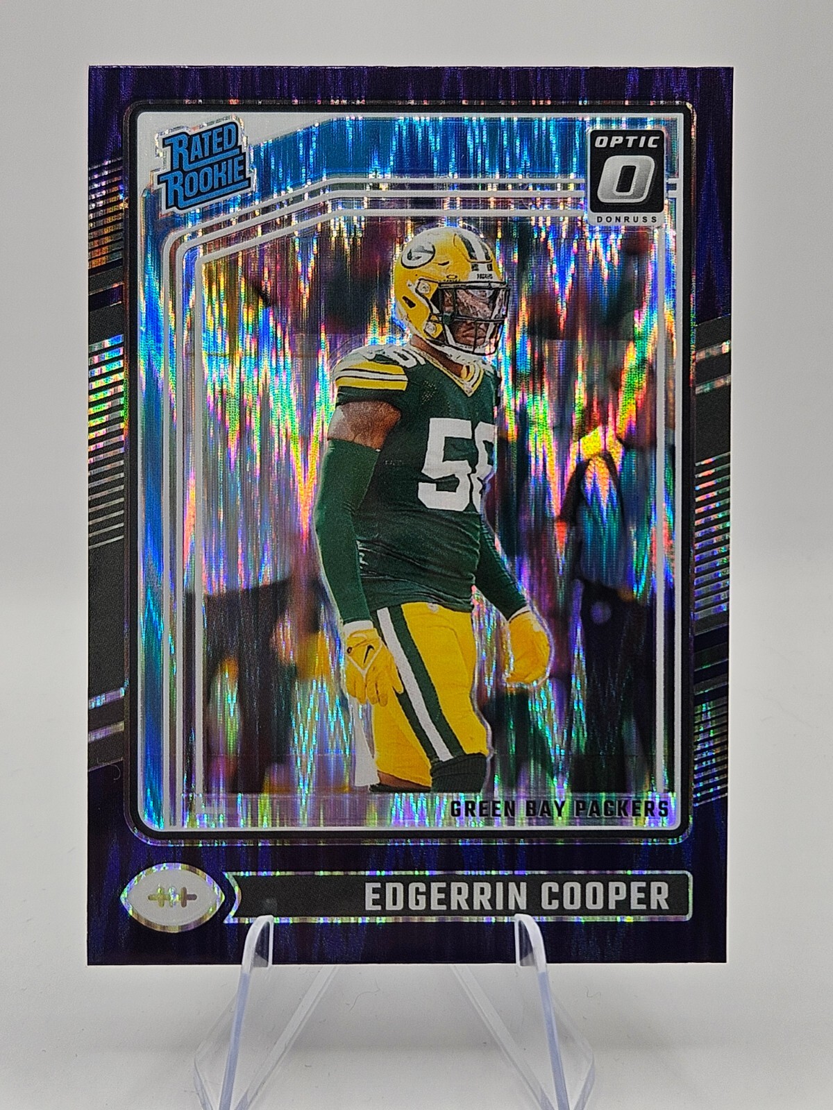 2024 Donruss Optic Edgerrin Cooper Rated Rookie Purple Shock #231 Packers RC