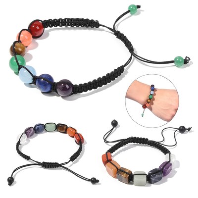 Reiki Armband mit Kristallen 7 Armband Chakra Natürliche mineralische Perlen