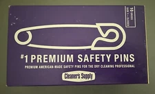 (100) Safety Pins Premium #1'' steel sharp dry  clean sewing quilting crafts USA