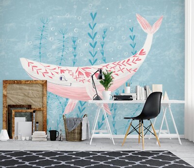 3D Creative Whale K2155 Wallpaper Mural Self-adhesive Removable Sticker Panda