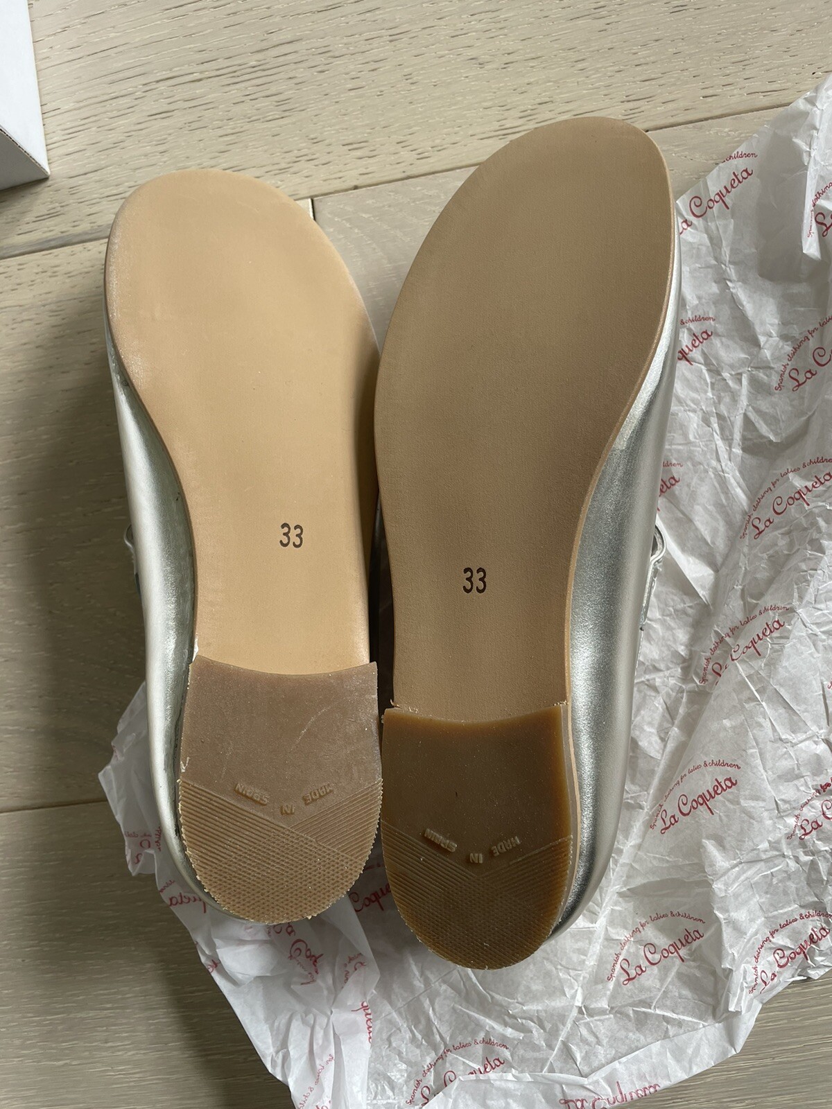 La Coqueta Silver Mary Jane Shoes EU 33 RRP £64 image 4