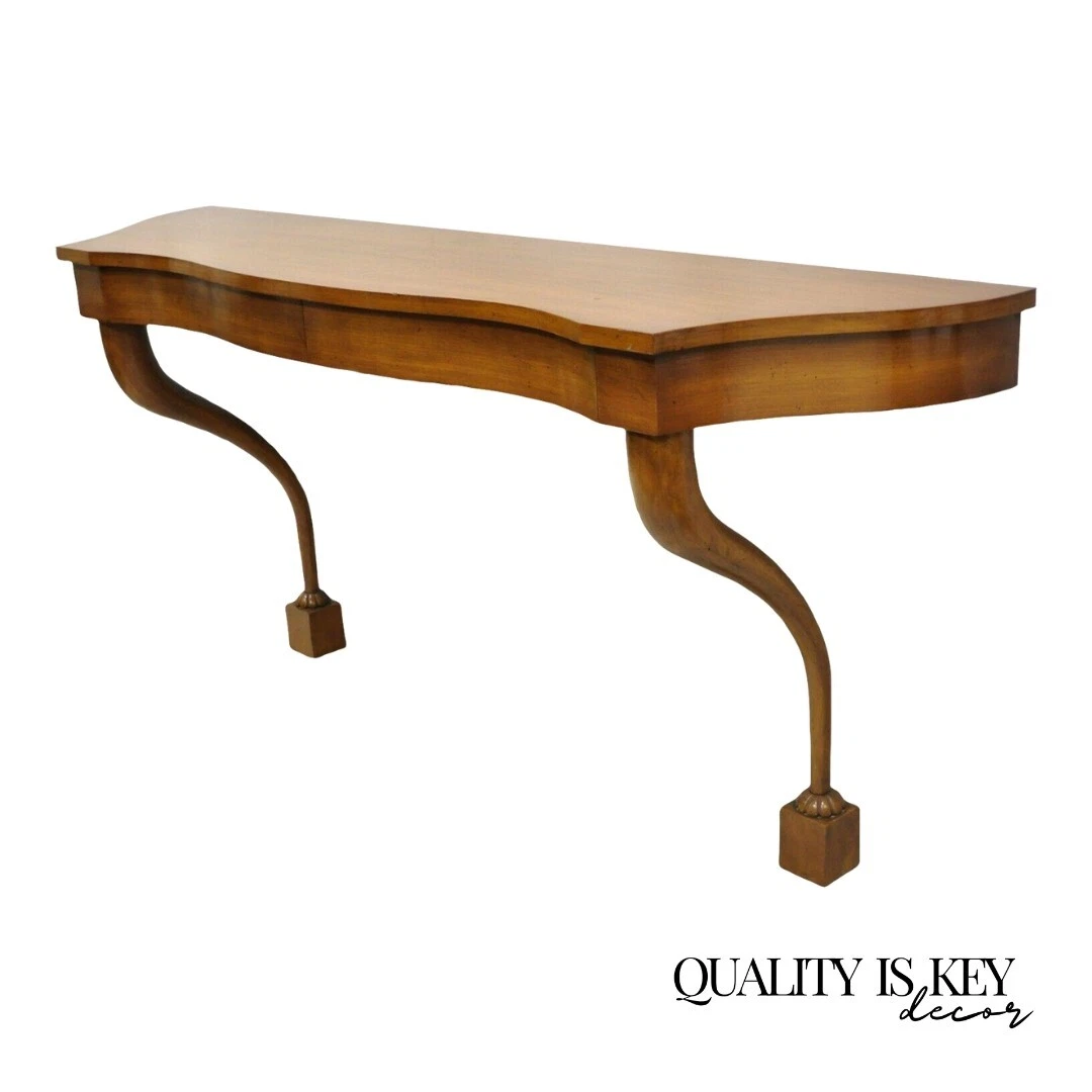 Wall mounted console table sales with two legs