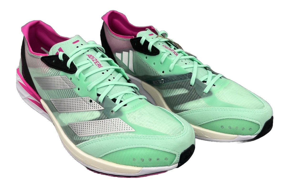 Adidas Adizero Adios 7 Womens Size 11 Running Shoe Mint Green Silver Pink  New