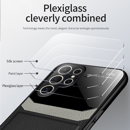 For Samsung Galaxy S25 Ultra, Hybrid Leather Soft TPU Protector Lens Cover Case - Picture 5 of 15