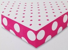 Circo Duo-Print Polk Dots 100 Cotton Fitted Crib Sheet NIP