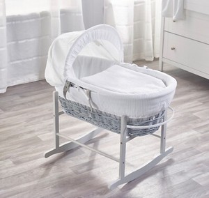grey moses basket pod