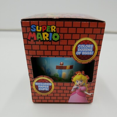 Nintendo Super Mario Egg Decorating Kit Sealed NIB 20 Stickers 5 Color Tablets