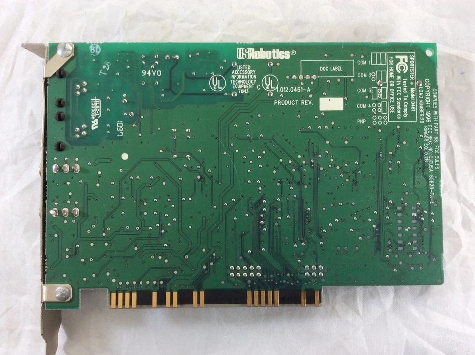 US Robotics Sportster 8 bit ISA Internal 33.6Kbps ISA Fax Modem Card 0461 - Image 3 of 3