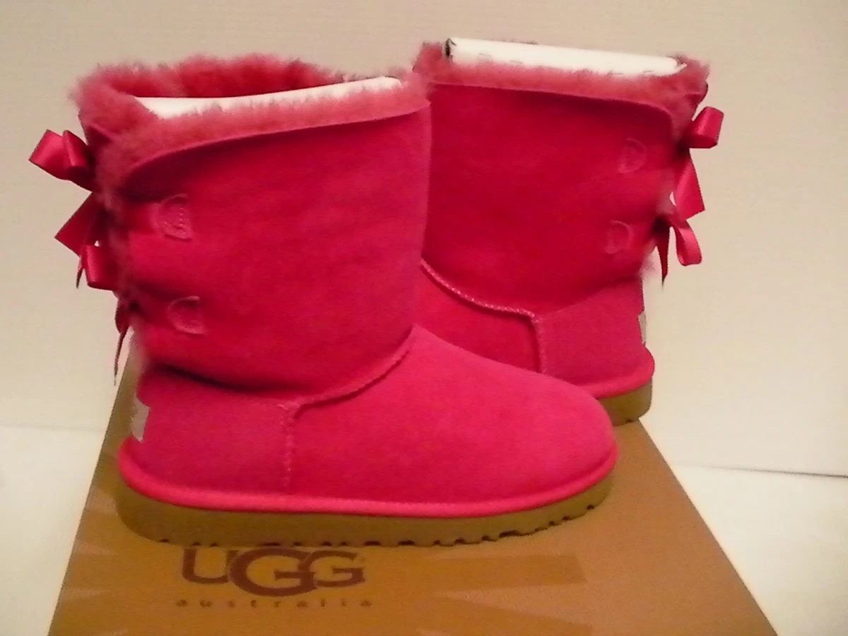 Black uggs best sale with pink bows