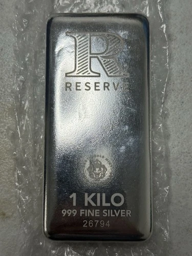 1 Kilo .999 Silver Bar RESERVE Type II