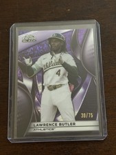 2024-25 Topps Chrome Black Baseball Purple Lawrence Butler #'d 30/75