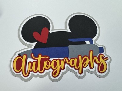 Disney World Autographs Layered Die Cut Scrapbooking Embellishment