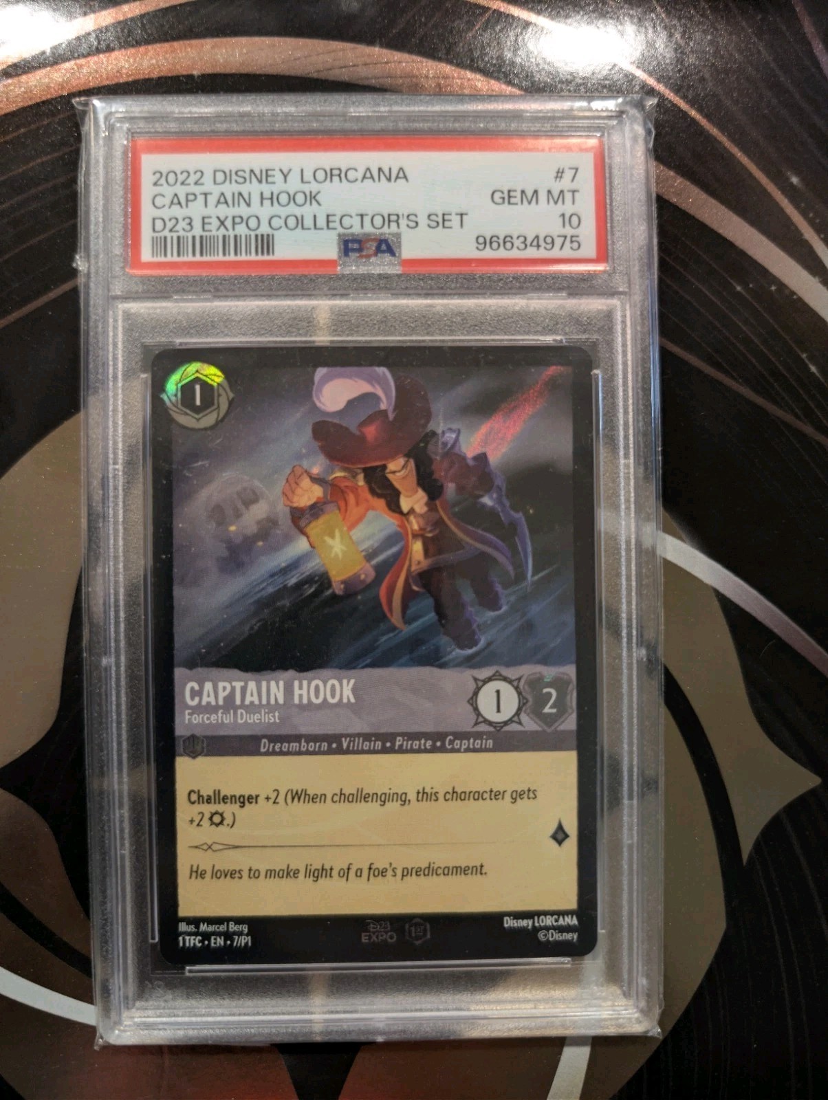 Captain Hook Duelist PSA 10 Gem Mint - Lorcana 2022 D23 Expo 1st Edition #4