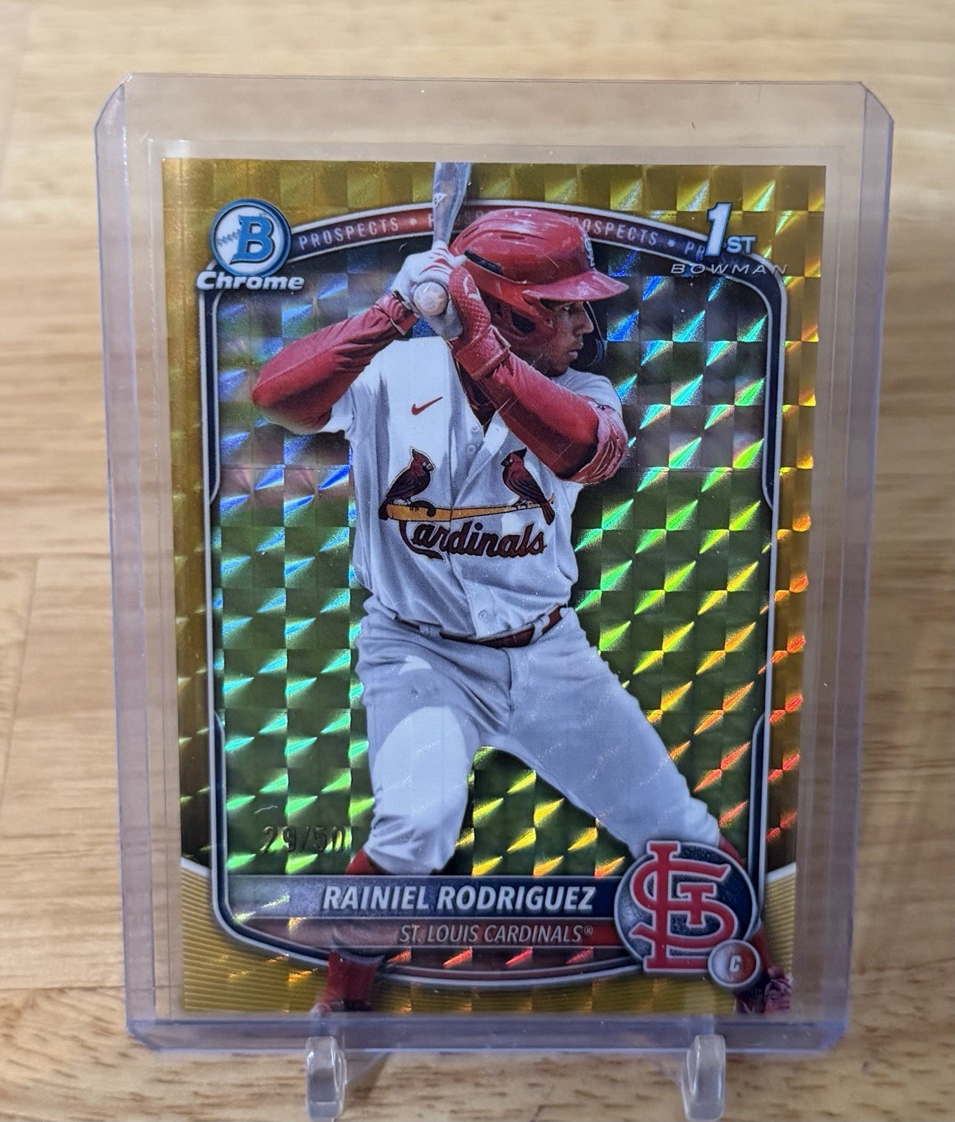 RAINIEL RODRIGUEZ 2025 Bowman Chrome Gold Geometric 1st Bowman #29/50 #BCP-200