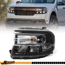 For Ford Maverick 2022-2024 LED w/o LED DRL Black Headlight Assembly Driver Left