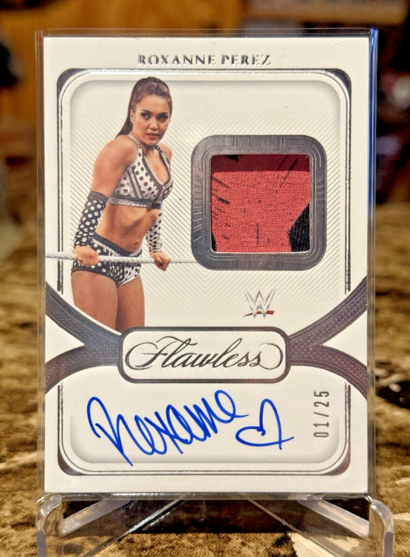 2024 Panini Flawless WWE Roxanne Perez 1/25 Signature Prime Patch Auto 1/1 SPRXP