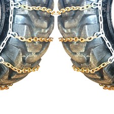 Titan Alloy Square Link Tractor Tire Chains Ice Snow Mud 10mm 10-16.5