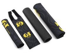 GT DYNO Bike Pad Set 1989 re-issue 3 Piece Nylon BMX Bicycle Black Yellow Gray
