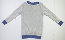 Roberto Collina Women s Lightweight Knit Sweater Made in Italy Gray Blue