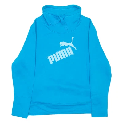Sweat À Capuche PUMA Pour Homme Bleu Col Montant XL - Photo 1/4