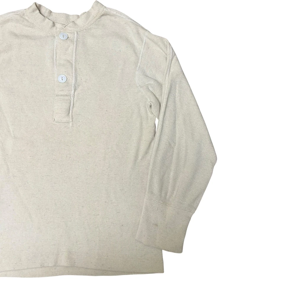 True Vtg 50s Army Henley Long Sleeve Shirt Small S Cotton Wool Blend M-50 USA - Image 4 of 4