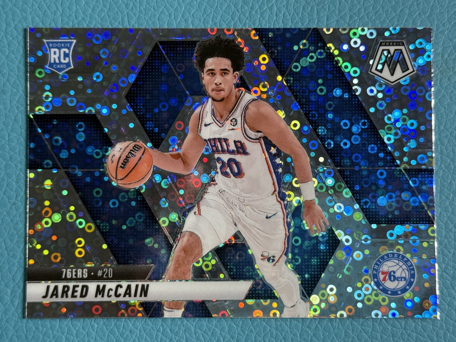 Jared Mccain 2024-25 Panini Mosaic Silver Disco Variation RC 76ers #228
