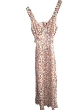 Jessica Simpson Floral Dress XS Boho Open Back Ruffle Hoco Bridgerton Regency