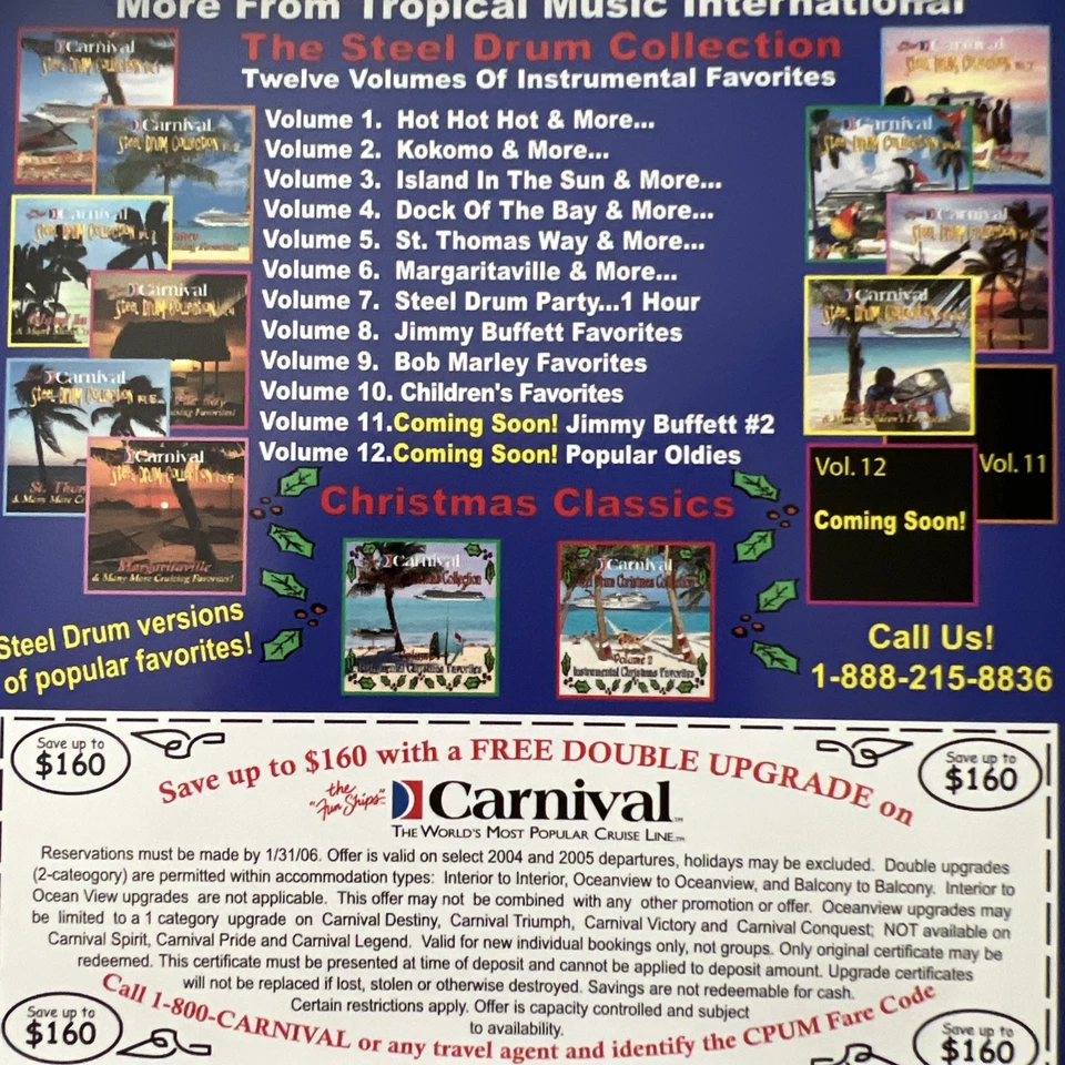2006 Carnival Cruises Steel Drum Band Collection Vol 7 Hot Tropical Party CD Foto 4 de 4