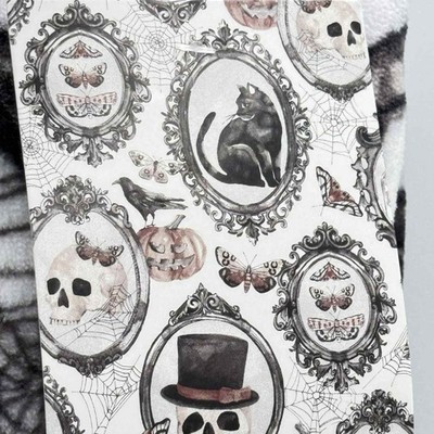 Goth Apothecary Halloween Blanket Queen Skull Moth Butterfly Crow Black Cat New